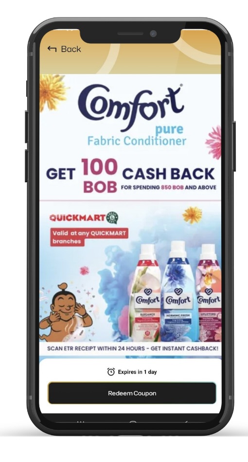 Comfort Cashback details